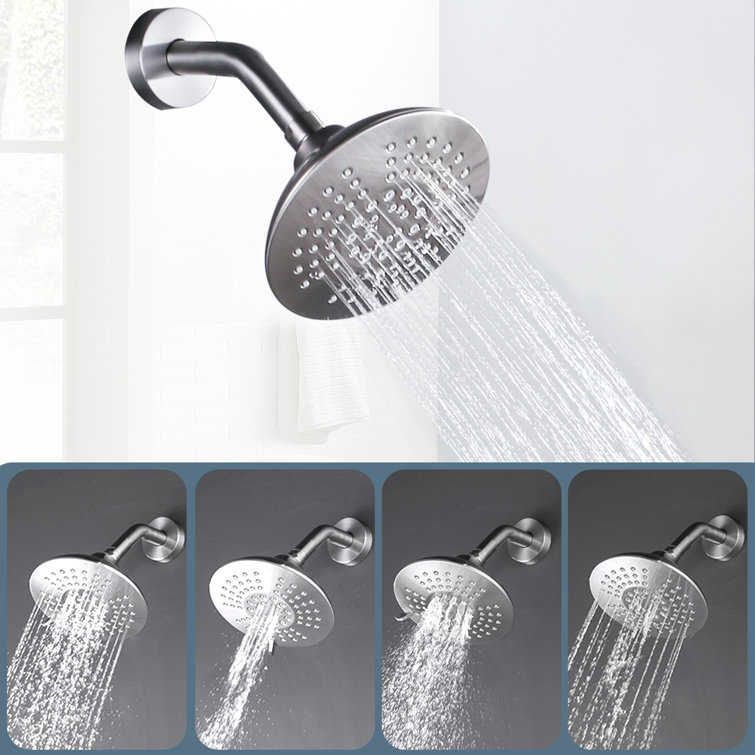 Brushed Nickel 5-Spray Wall Mounted Shower Faucet Set