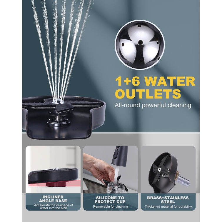 Oil Rubbed Bronze Single Handle Pull-Down Kitchen Faucet with Deckplate