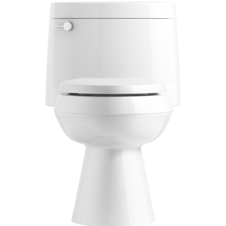 White High Efficiency Elongated One-Piece Toilet with Seat