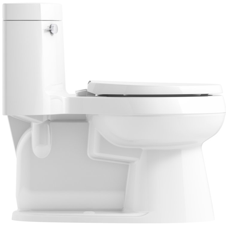 White High Efficiency Elongated One-Piece Toilet with Seat
