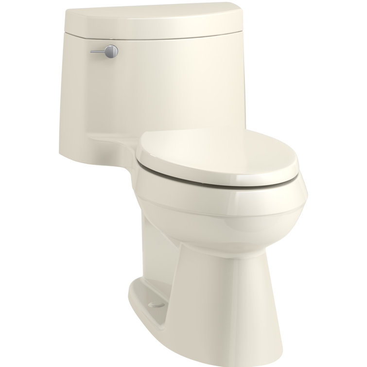 White High Efficiency Elongated One-Piece Toilet with Seat