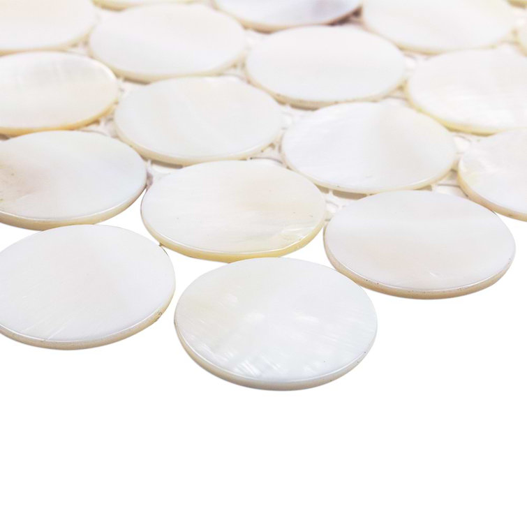 Pacif Pearl Shell Penny Round Mosaic Tile
