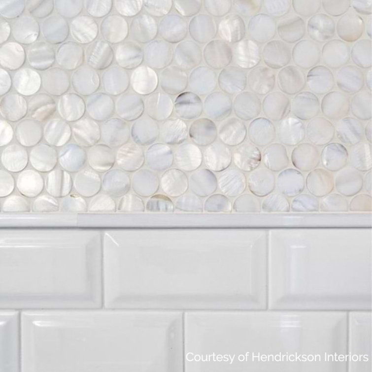 Pacif Pearl Shell Penny Round Mosaic Tile
