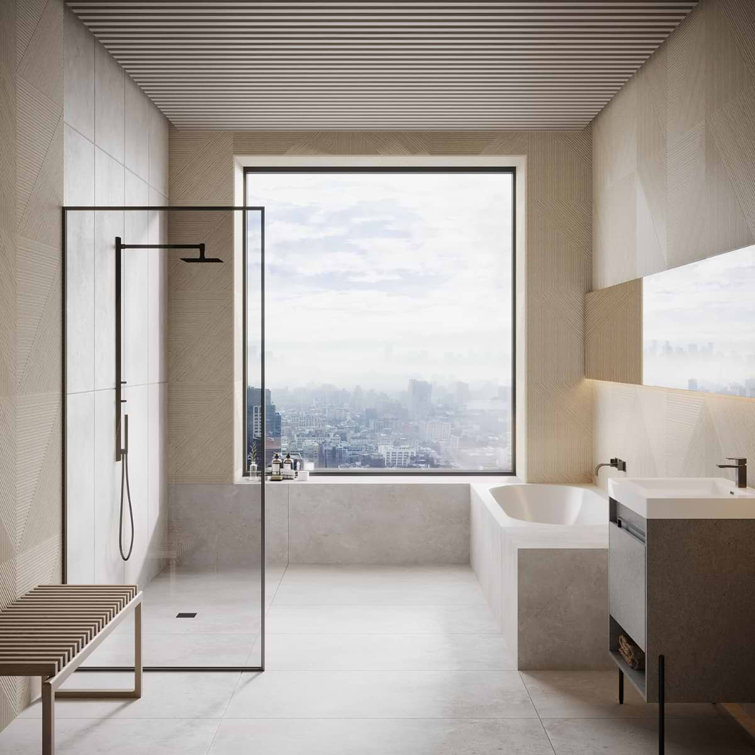 Ash 24x48 Matte Porcelain Fluted Wall Tile