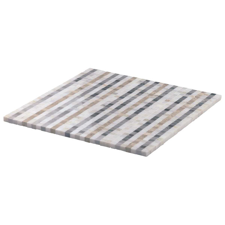 Atomic 12" x 12" Beige Marble Mosaic Tile