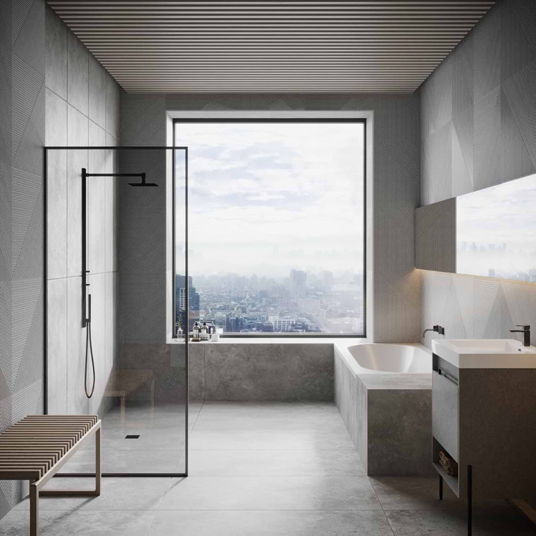 Large Matte Oak Porcelain Wood Look Wall Tile