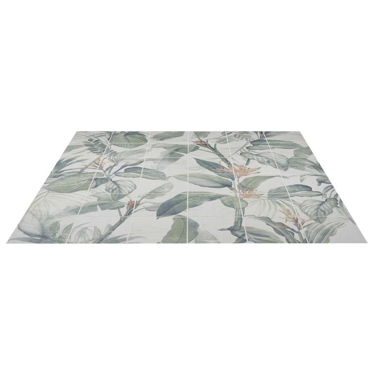 Spring Botanical Matte Porcelain 8" x 8" Tile Mural