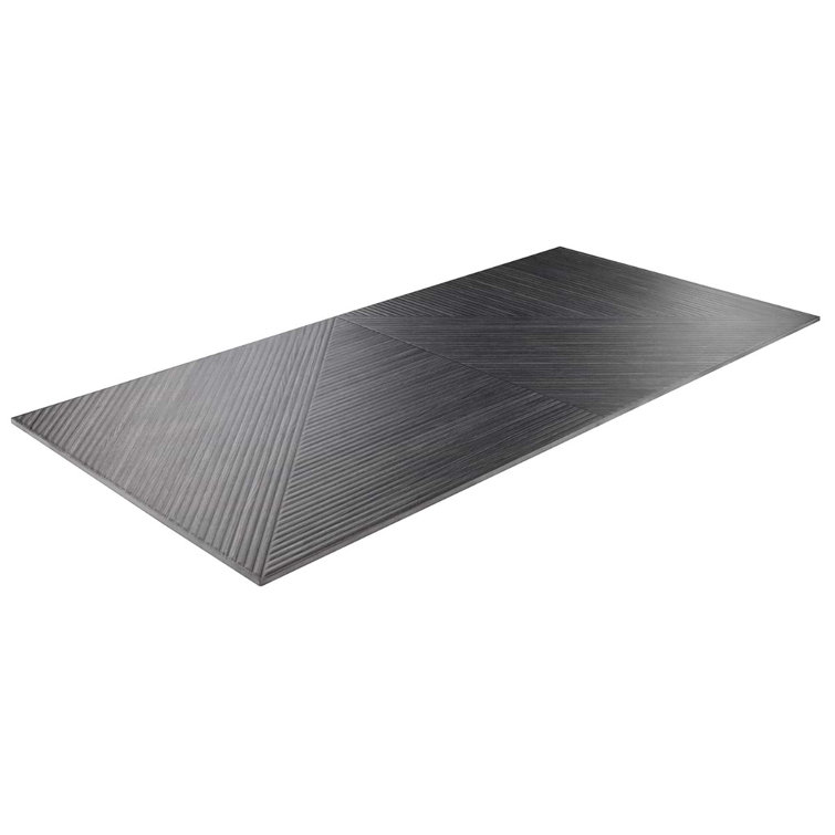 Charcoal Matte Porcelain Wood Look Rectangular Wall Tile