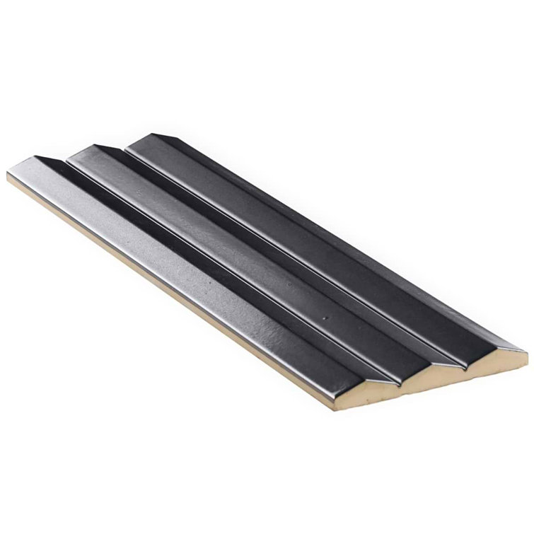 Apex 5" x 16" Gray 3D Polished Porcelain Wall Tile