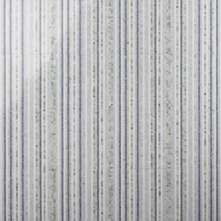 Sky Blue 12" x 12" Polished Marble Mosaic Tile