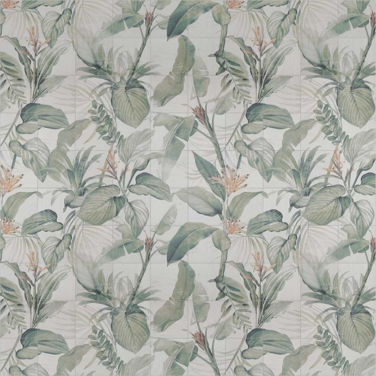 Spring Botanical Matte Porcelain 8" x 8" Tile Mural