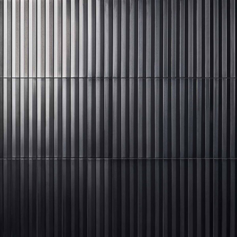 Apex 5" x 16" Gray 3D Polished Porcelain Wall Tile