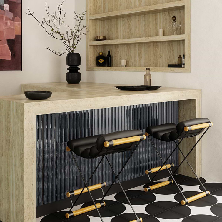 Apex 5" x 16" Gray 3D Polished Porcelain Wall Tile