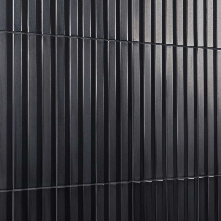Apex 5" x 16" Gray 3D Polished Porcelain Wall Tile