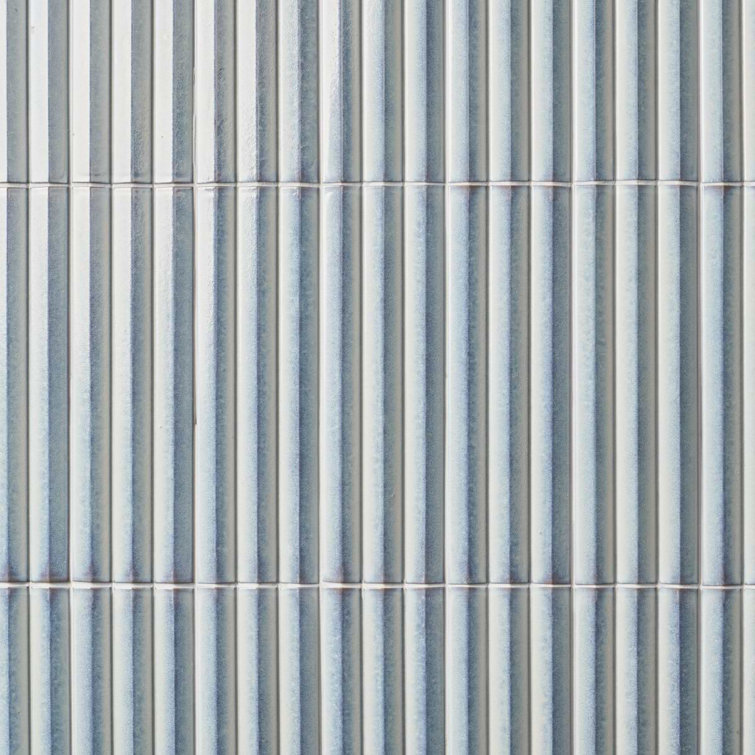 Apex Iris White 5" x 16" 3D Polished Porcelain Wall Tile
