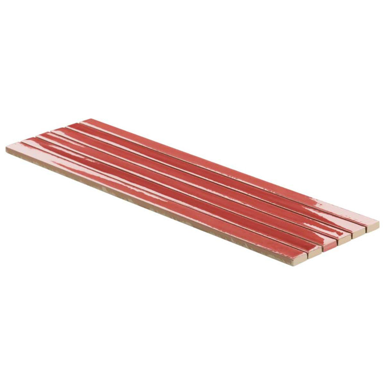 Wild Coralito Pink Glossy Ceramic Mosaic Wall Tile