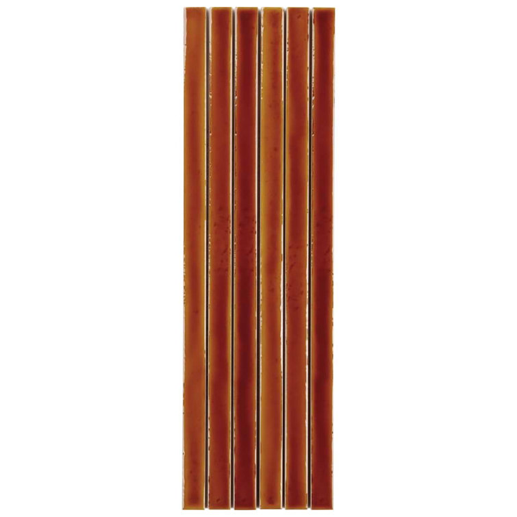 Honey Brown Glossy Ceramic Mosaic Wall Tile Sheet