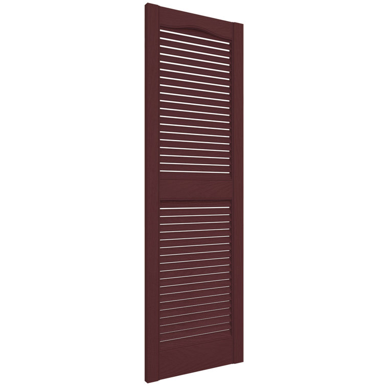 Bordeaux Vinyl 12" x 54" Louvered Decorative Shutters