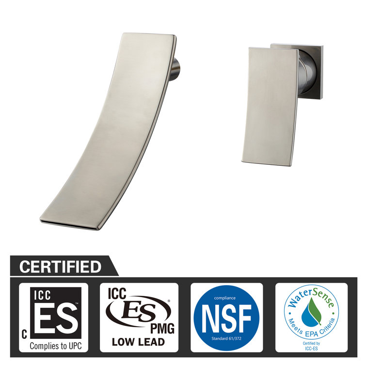 Elegant Brushed Nickel Waterfall Bathroom Faucet with Single Lever