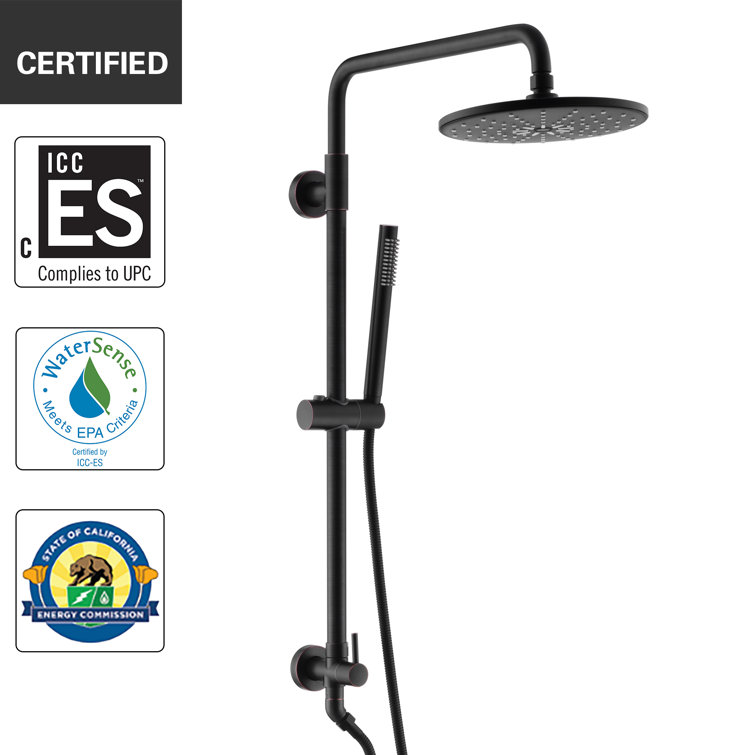 Oil Rubbed Bronze Adjustable Multi-Head Rain Shower System