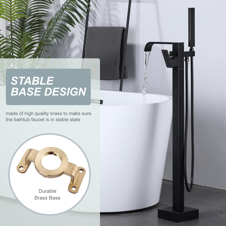 Oil Rubbed Bronze Freestanding Tub Faucet with Hand Shower