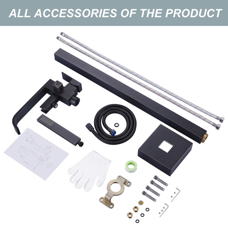 Oil Rubbed Bronze Freestanding Tub Faucet with Hand Shower