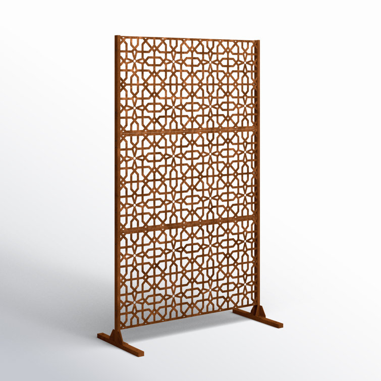 Corten Steel Urban Oasis 45"x76" Weathered Privacy Screen