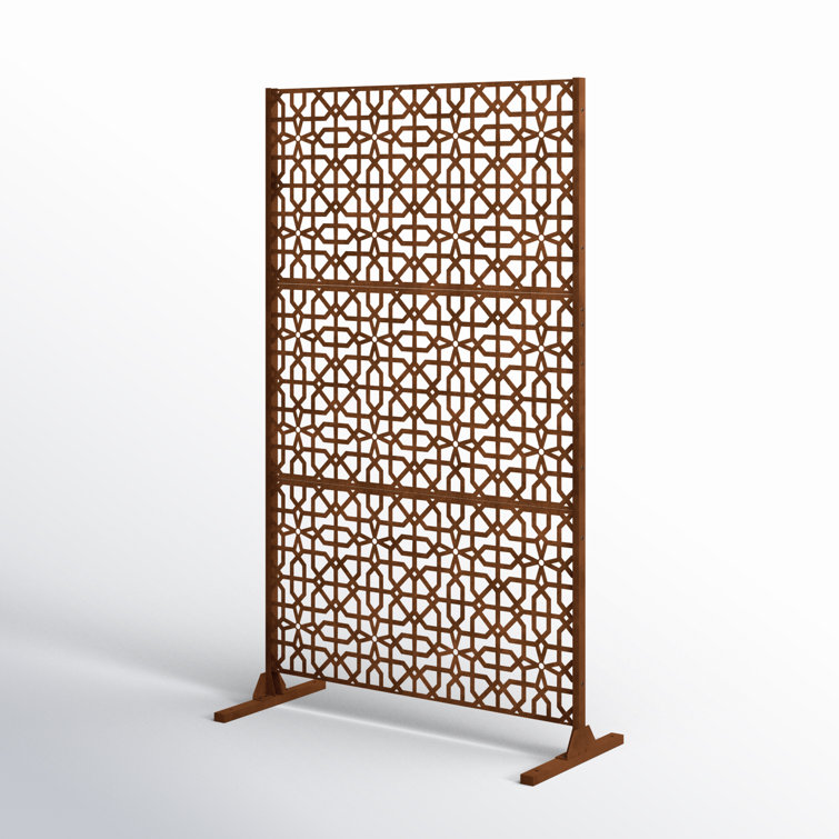Corten Steel Urban Oasis 45"x76" Weathered Privacy Screen