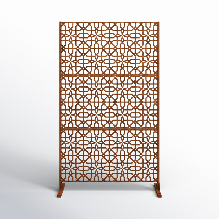 Corten Steel Urban Oasis 45"x76" Weathered Privacy Screen