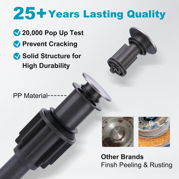 Brushed Nickel Pop-Up Drain Assembly for Bathroom Sink