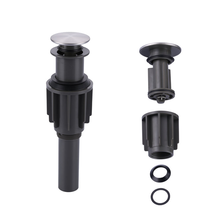 Brushed Nickel Pop-Up Drain Assembly for Bathroom Sink