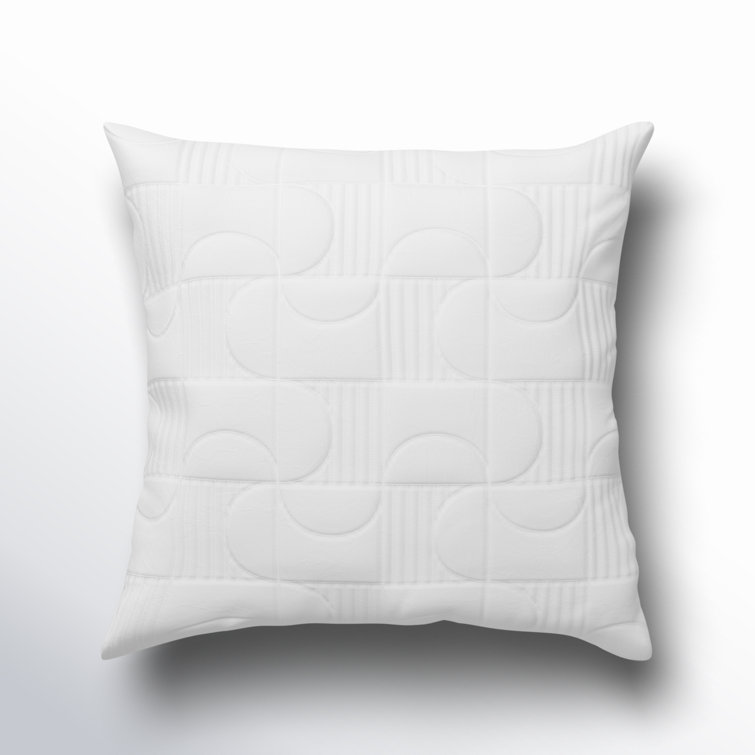Cream Geometric Cotton Throw Pillow Cover