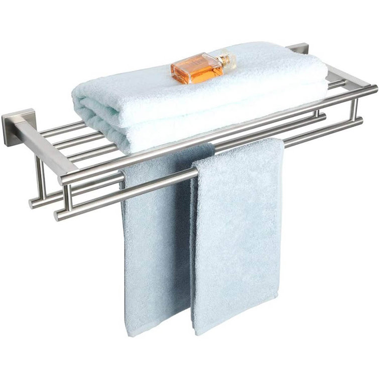 Brushed Nickel Stainless Steel Wall Mounted Double Towel Rack