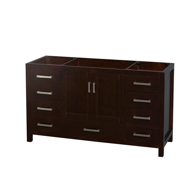 Sheffield Espresso Solid Wood 59" Single Freestanding Vanity Base