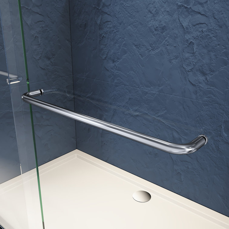 Chrome Frameless Double Sliding Shower Door with Clear Tempered Glass