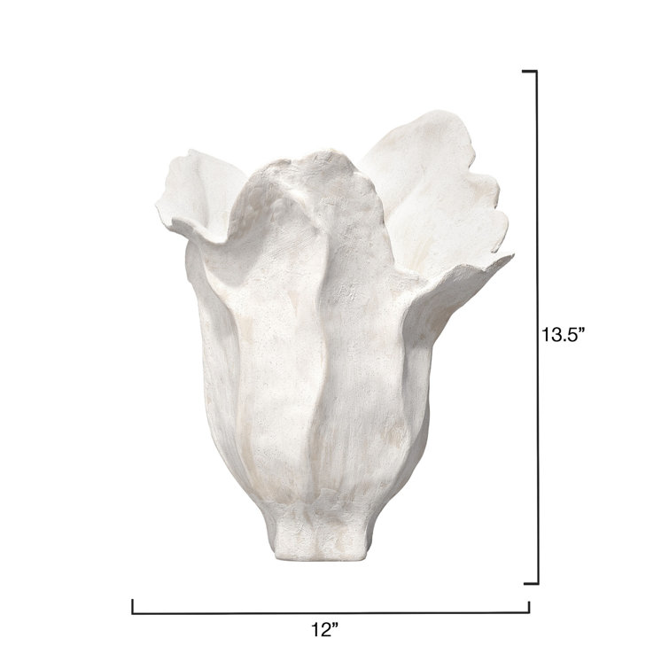 White Porcelain Lily Bouquet Decorative Vase