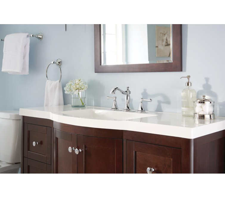 Classic Elegance 16" Chrome Widespread Bathroom Faucet with Drain Assembly