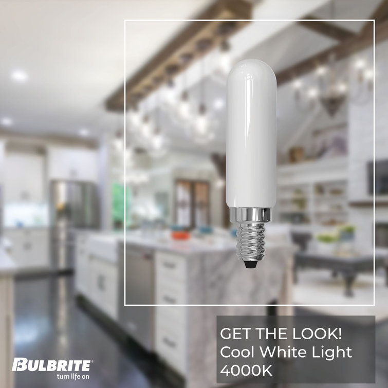 4.5 Watt White Dimmable T6 LED Light Bulb with Milky Glass Finish