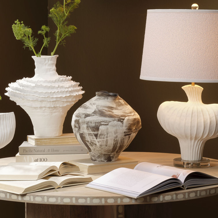 Handcrafted Ceramic Decorative Vase with Organic Swirls