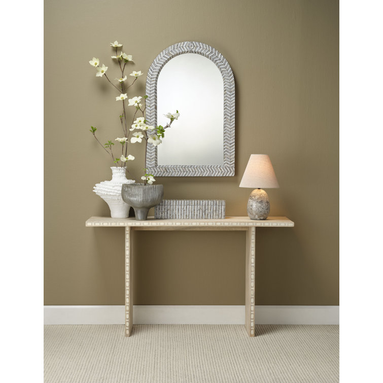 Natural Travertine Table Lamp with White Linen Shade
