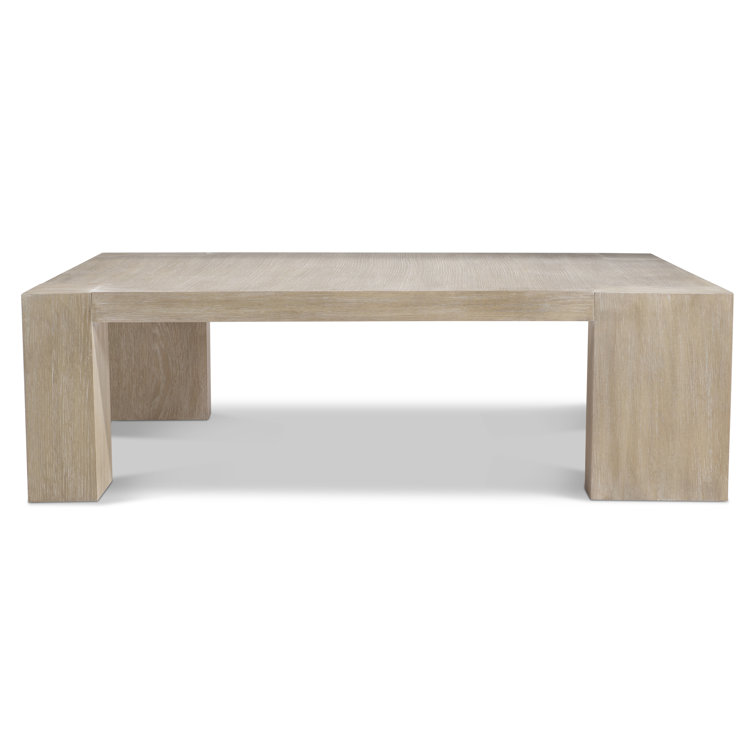 Beige Oak Rectangular Contemporary Cocktail Table