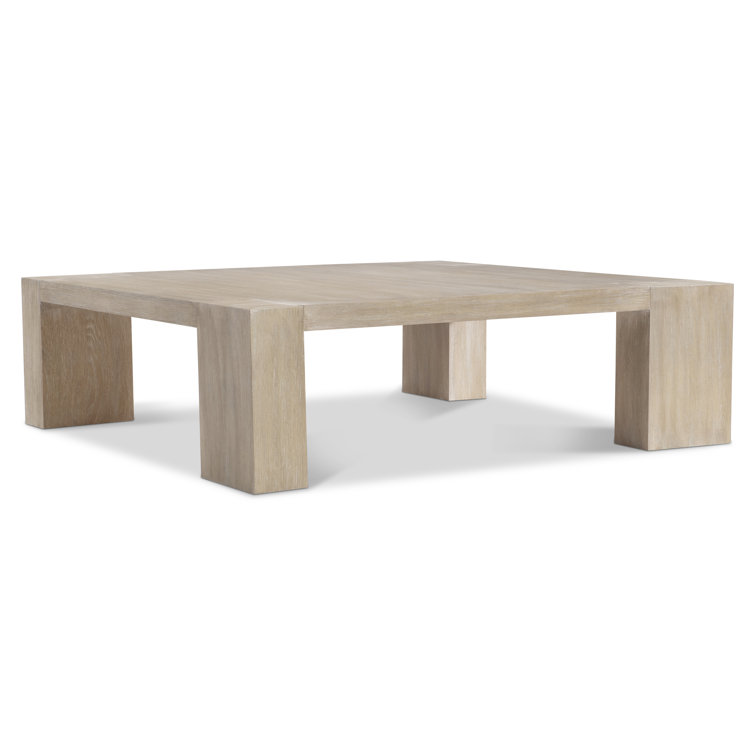 Beige Oak Rectangular Contemporary Cocktail Table