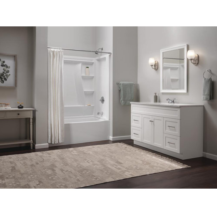 Chrome 4-Inch Centerset 2-Handle Bathroom Faucet with Metal Drain Assembly