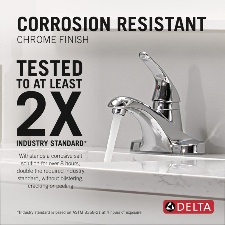 Modern Chrome Centerset 7'' Brass Bathroom Faucet with Single Handle