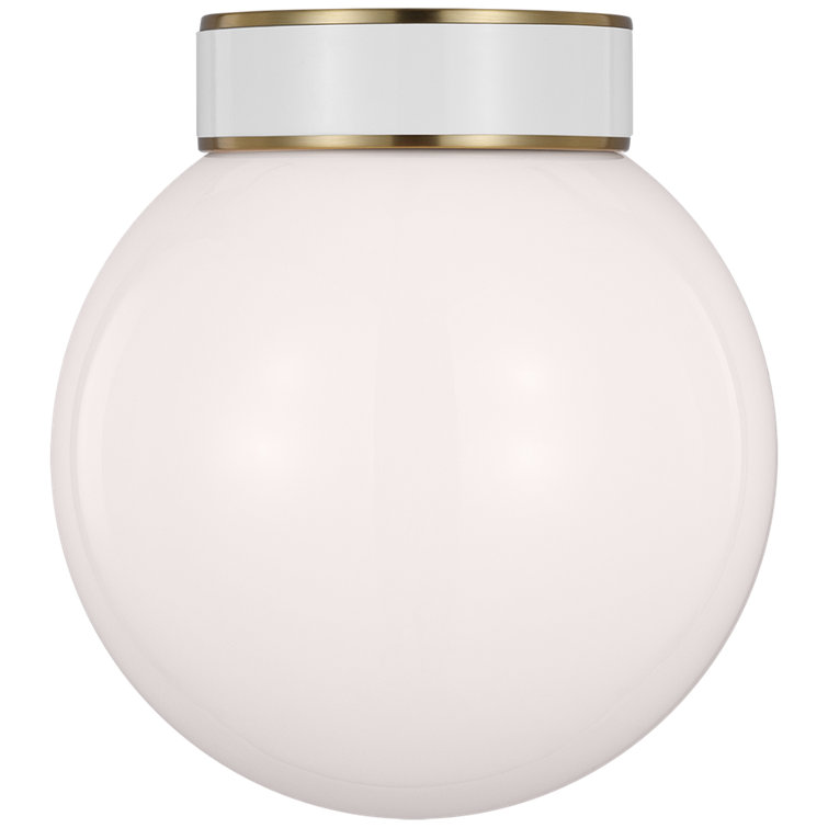 Elegant Polished Nickel Globe Flush Mount with Glass Shade