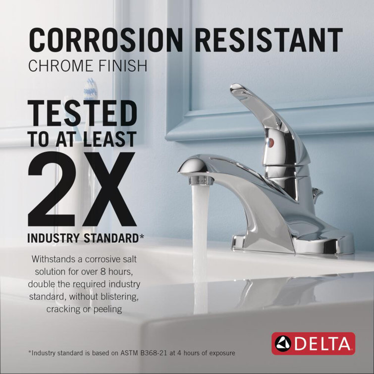 Elegant Modern Chrome Centerset Bathroom Faucet with ADA Compliance