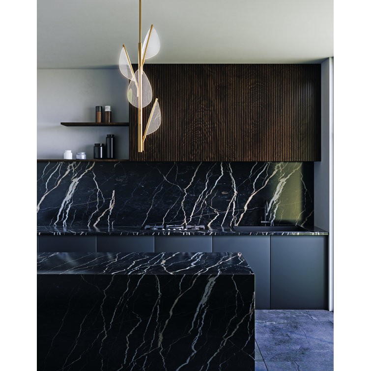 Flora Art Deco Inspired Natural Brass LED Pendant Light