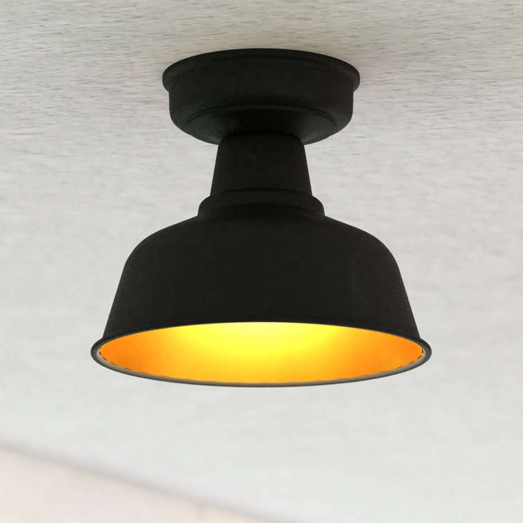 Bronze and Gold Farmhouse Indoor/Outdoor LED Ceiling Light