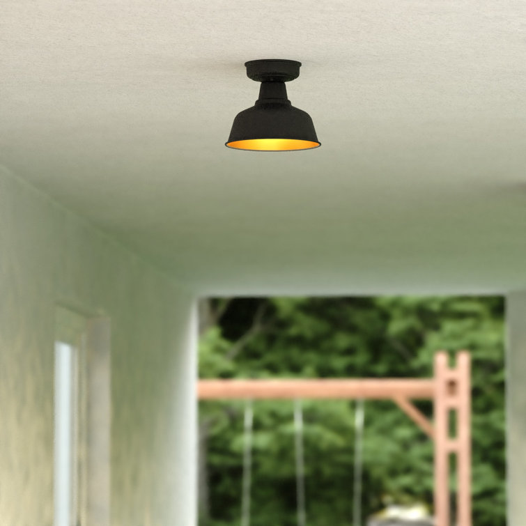 Bronze and Gold Farmhouse Indoor/Outdoor LED Ceiling Light