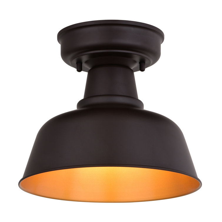 Bronze and Gold Farmhouse Indoor/Outdoor LED Ceiling Light